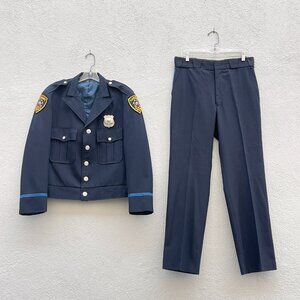 Vintage Men's Harding Police Department 2 Piece Uniform Costume  Suit 44R x 33W